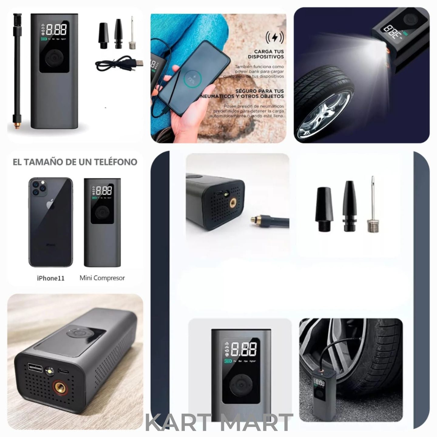 Portable Rechargeable Air Compressor ā 2000mAh Power, Compact & Reliable!