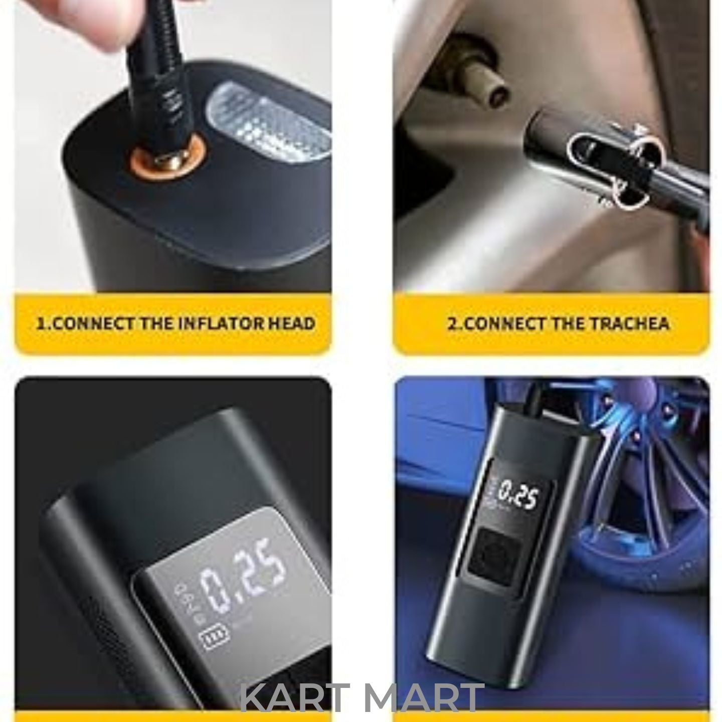 Portable Rechargeable Air Compressor ā 2000mAh Power, Compact & Reliable!