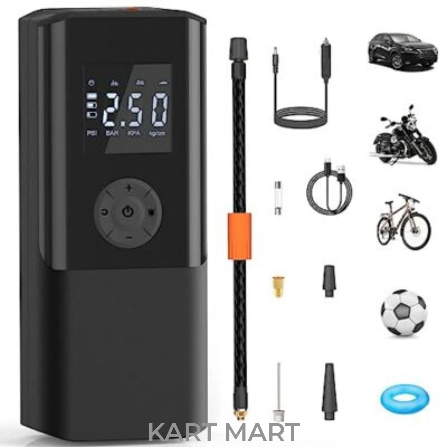 Portable Rechargeable Air Compressor ā 2000mAh Power, Compact & Reliable!