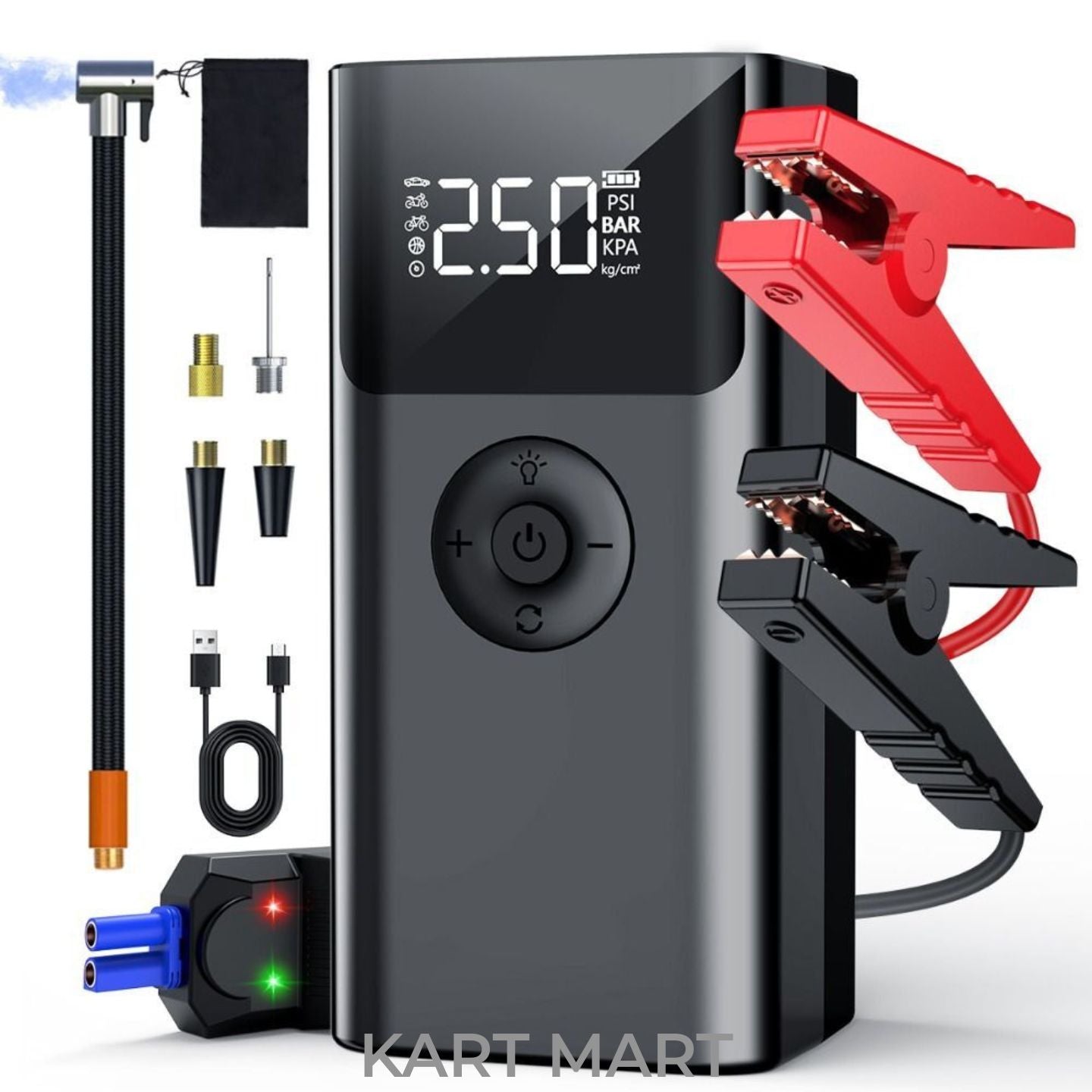 Portable Rechargeable Air Compressor ā 2000mAh Power, Compact & Reliable!