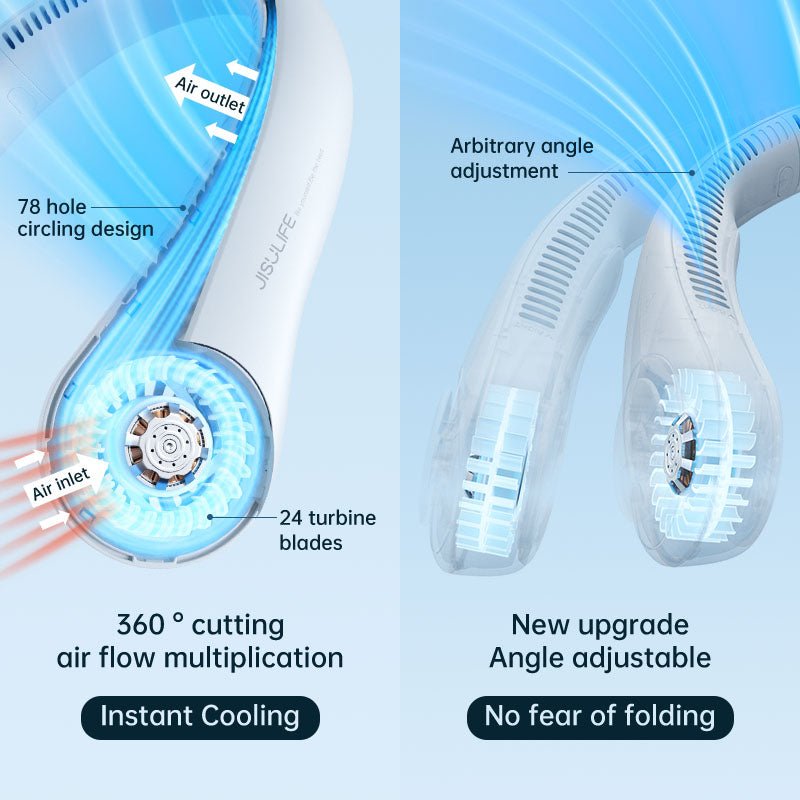 Rechargeable Portable Bladeless Neck Fan