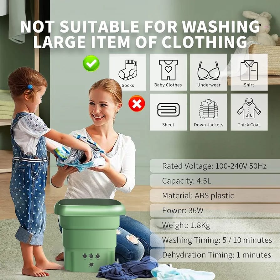 Portable Folding Washing Machine With Dryer