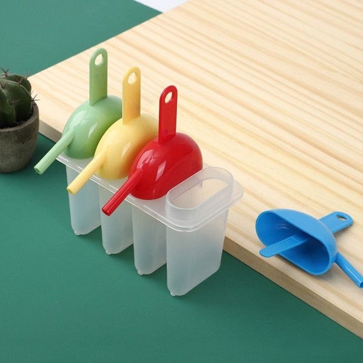 4 Pieces Ice Lolly Maker With Sipper Straw