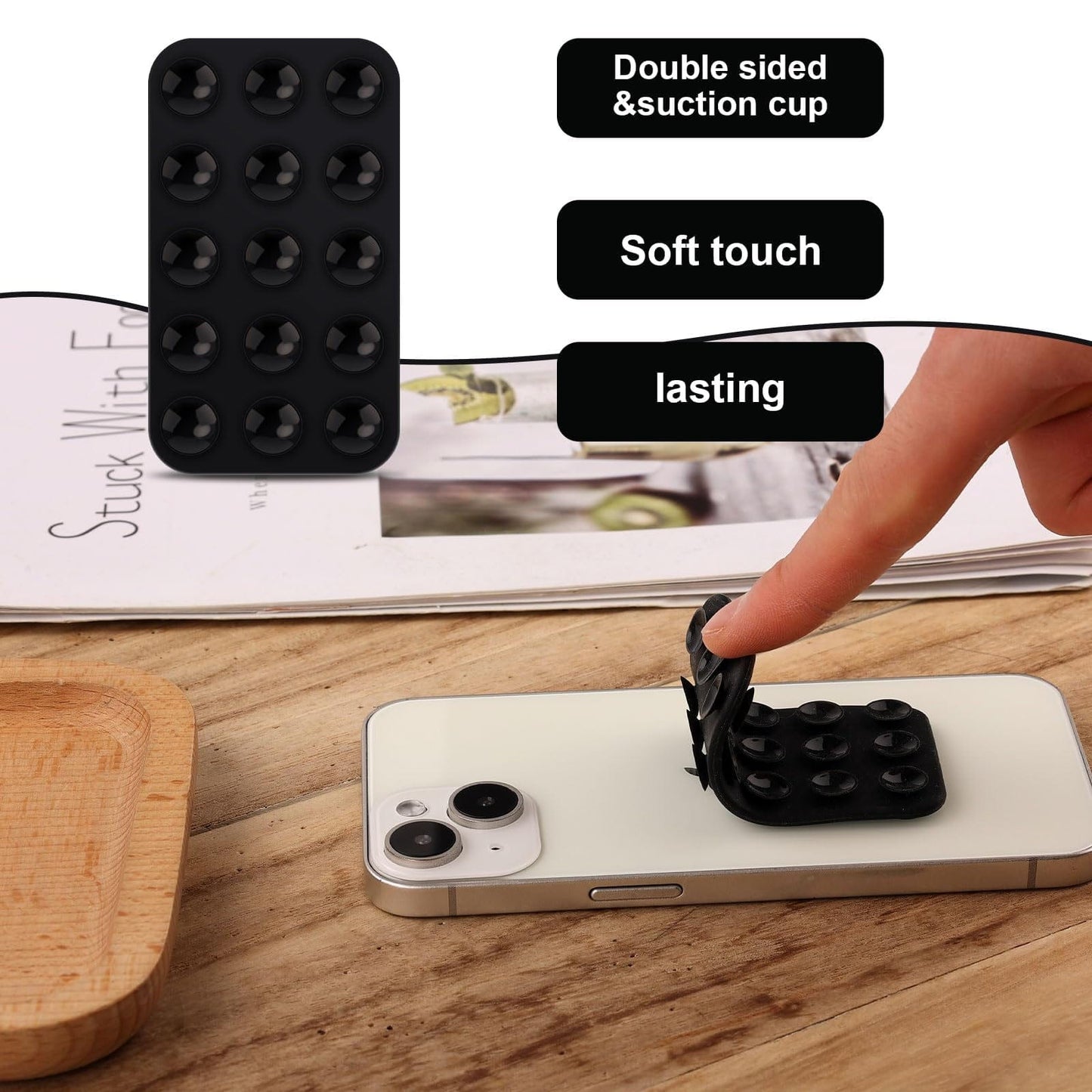 Double-Sided Silicone Mobile Suction Mount