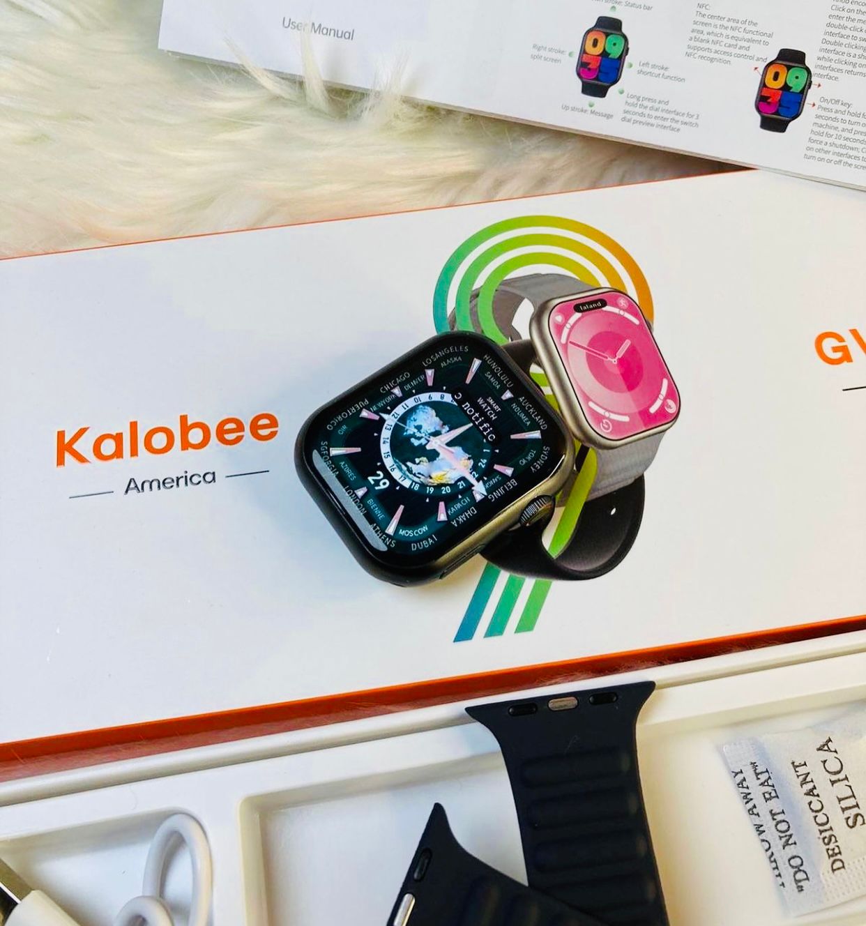 Kalobee GW9 Max Smartwatch – Always On Display | 2 Straps | NFC | Wearin OS