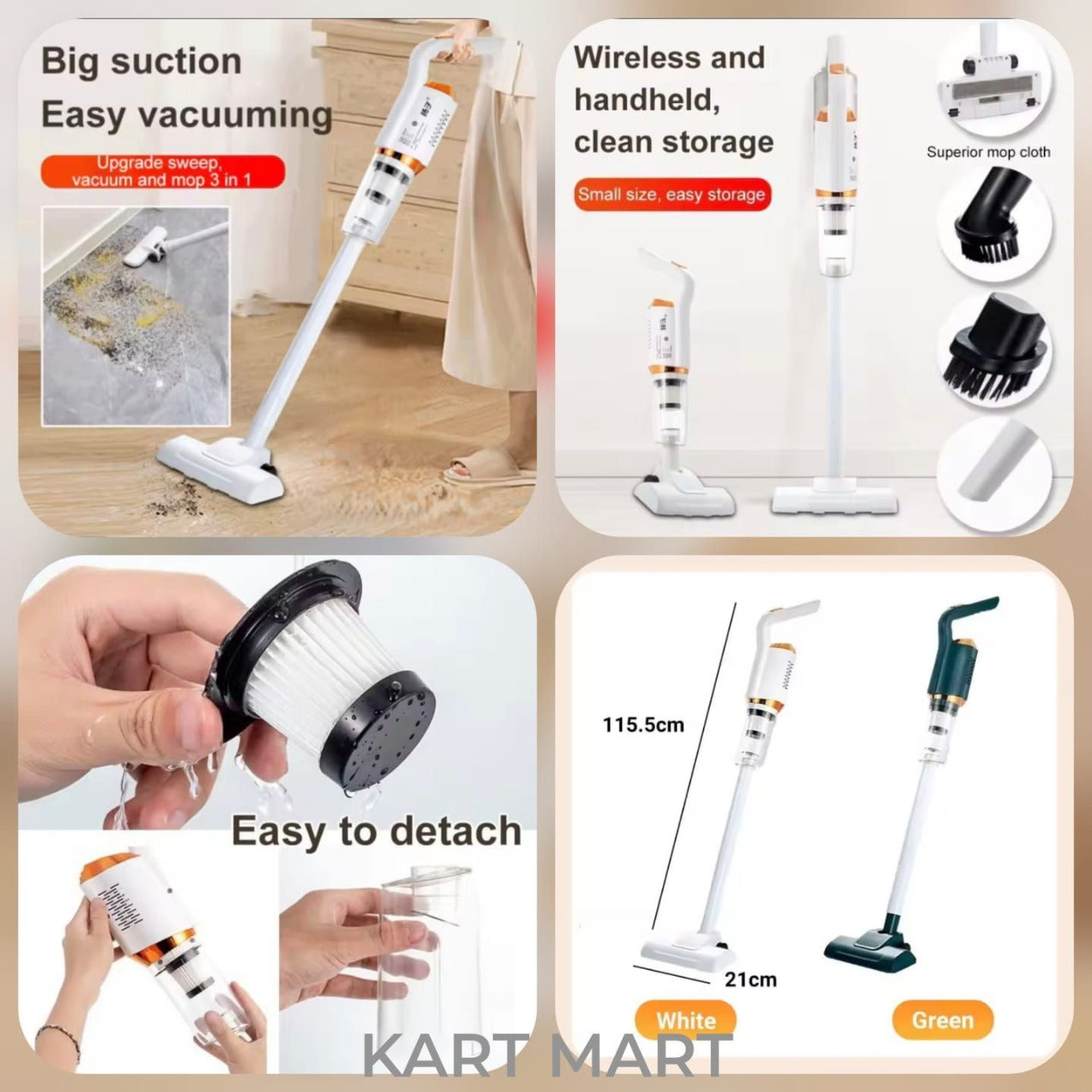 Portable Handheld Vacuum Cleaner ā Cordless, Rechargeable & Powerful!