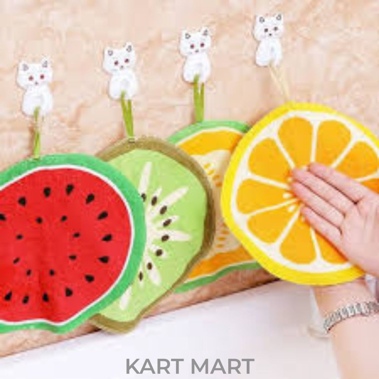 4pcs Fruit Kitchen Towels โ Soft, Absorbent & Colorful!