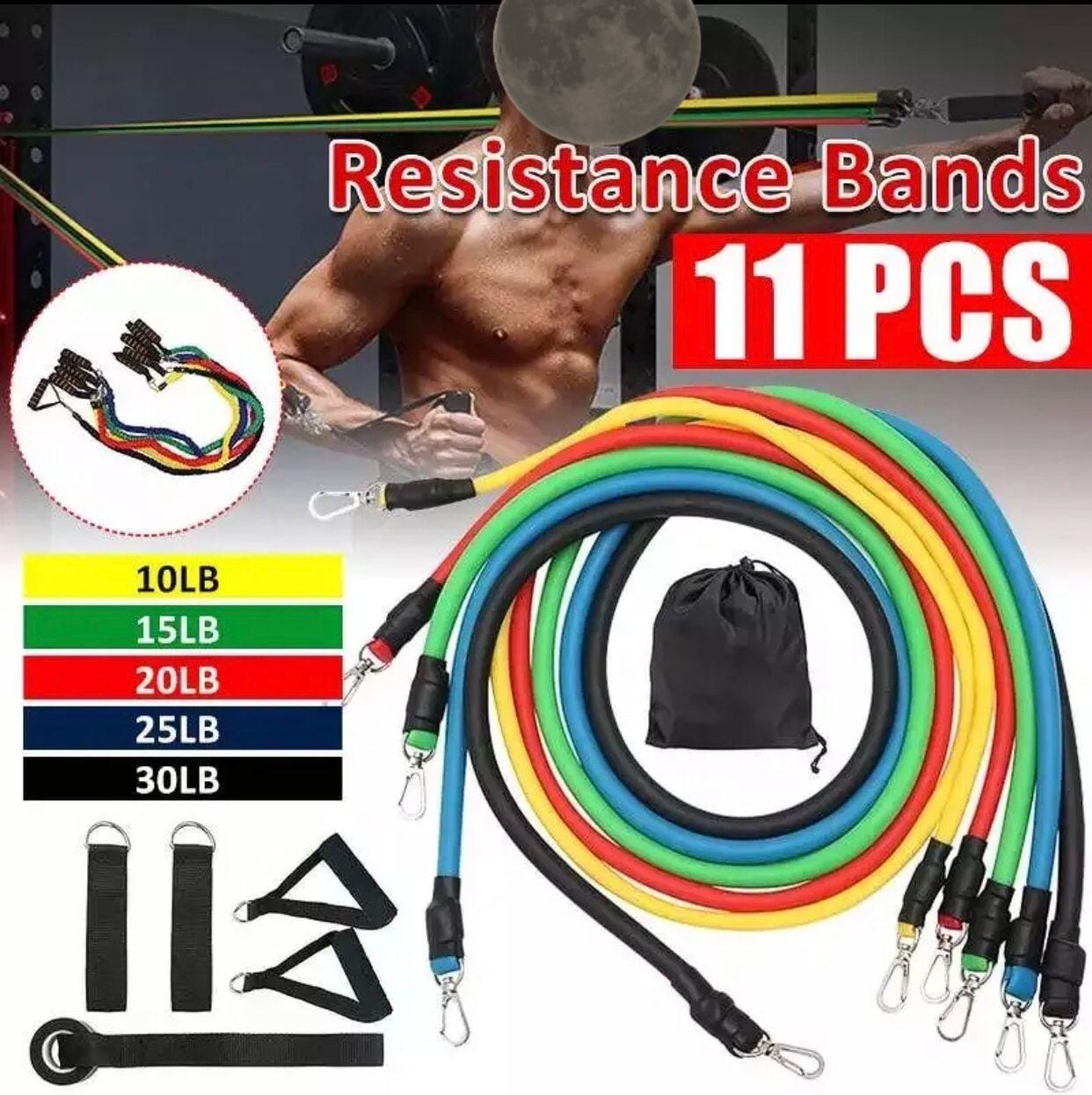 11 Pieces Resistance Band