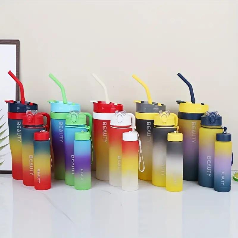 3 Pieces Leak-Proof Gradient Water Bottles Set