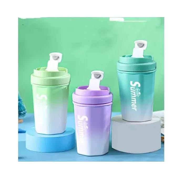 Glass Juice Mug with Leakproof Lid Insulation Cold Juice Cup 500ml