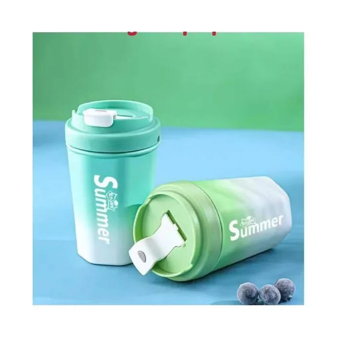 Glass Juice Mug with Leakproof Lid Insulation Cold Juice Cup 500ml
