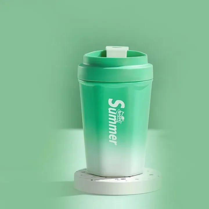Glass Juice Mug with Leakproof Lid Insulation Cold Juice Cup 500ml