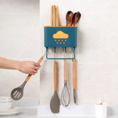 2-in-1 Utensil & Towel Wall Organizer