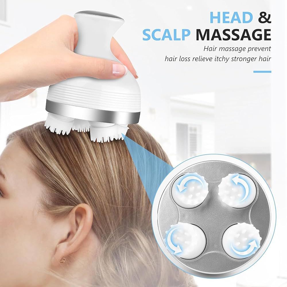 Multi-Purpose Electric Scalp & Body Massager – Rechargeable & Waterproof