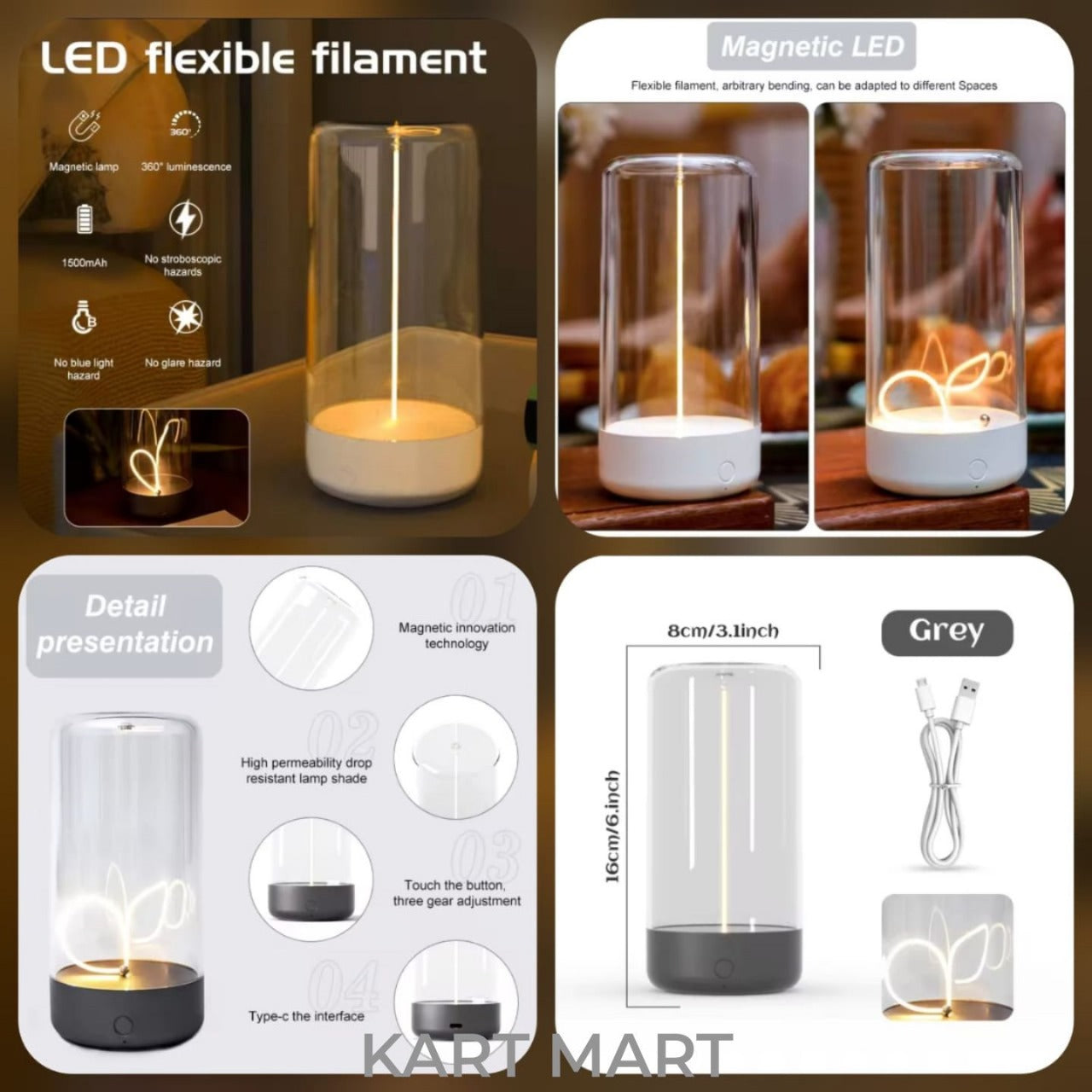 Rechargeable Ambient Light ā Soft Glow, Sleek Design!