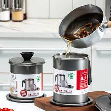 High Quality Fryer Oil Filter Pot Carbon Steel Oil Can With Stainless Steel
