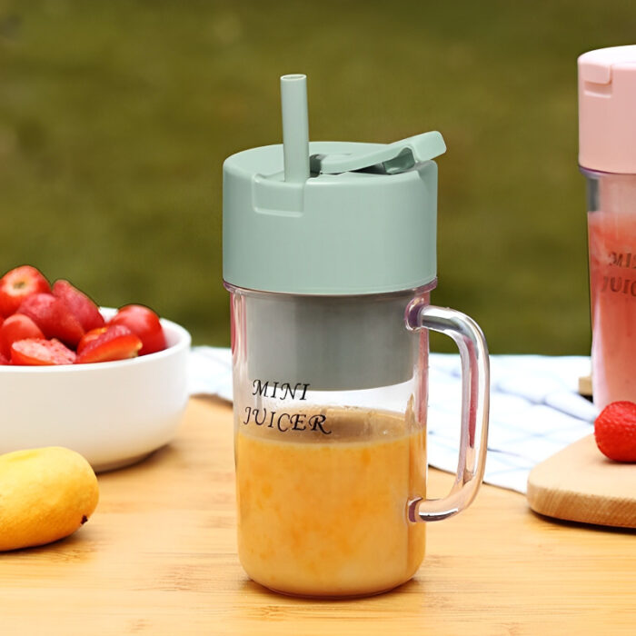 2 In 1 Mini Portable Rechargeable 6 Blades Crusher & Juicer