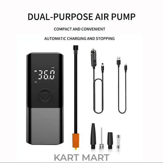 Portable Rechargeable Air Compressor – 2000mAh Power, Compact & Reliable!