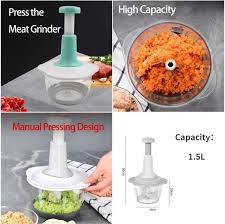 Manual Hand Press Chopper 1.5 Litre