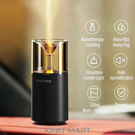 Candlelight Electric Humidifier – Soothing Mist & Warm Glow!