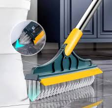 2 in 1 Wiper & Brush Bathroom Broom